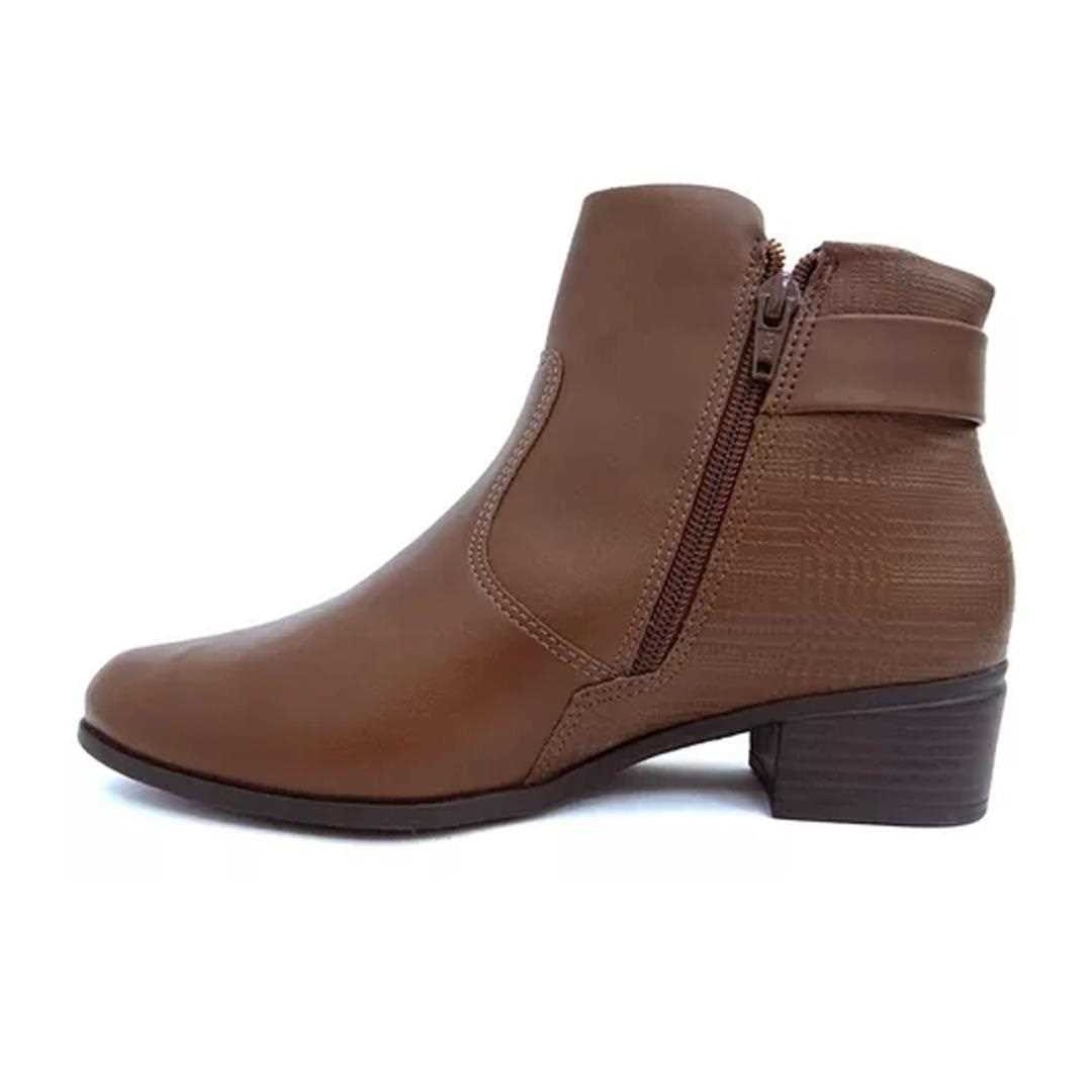 Bota Comfortflex Cano Baixo 23-86301 Marrom Cafe Bota Comfortflex Cano Baixo 23-86301 Marrom Cafe