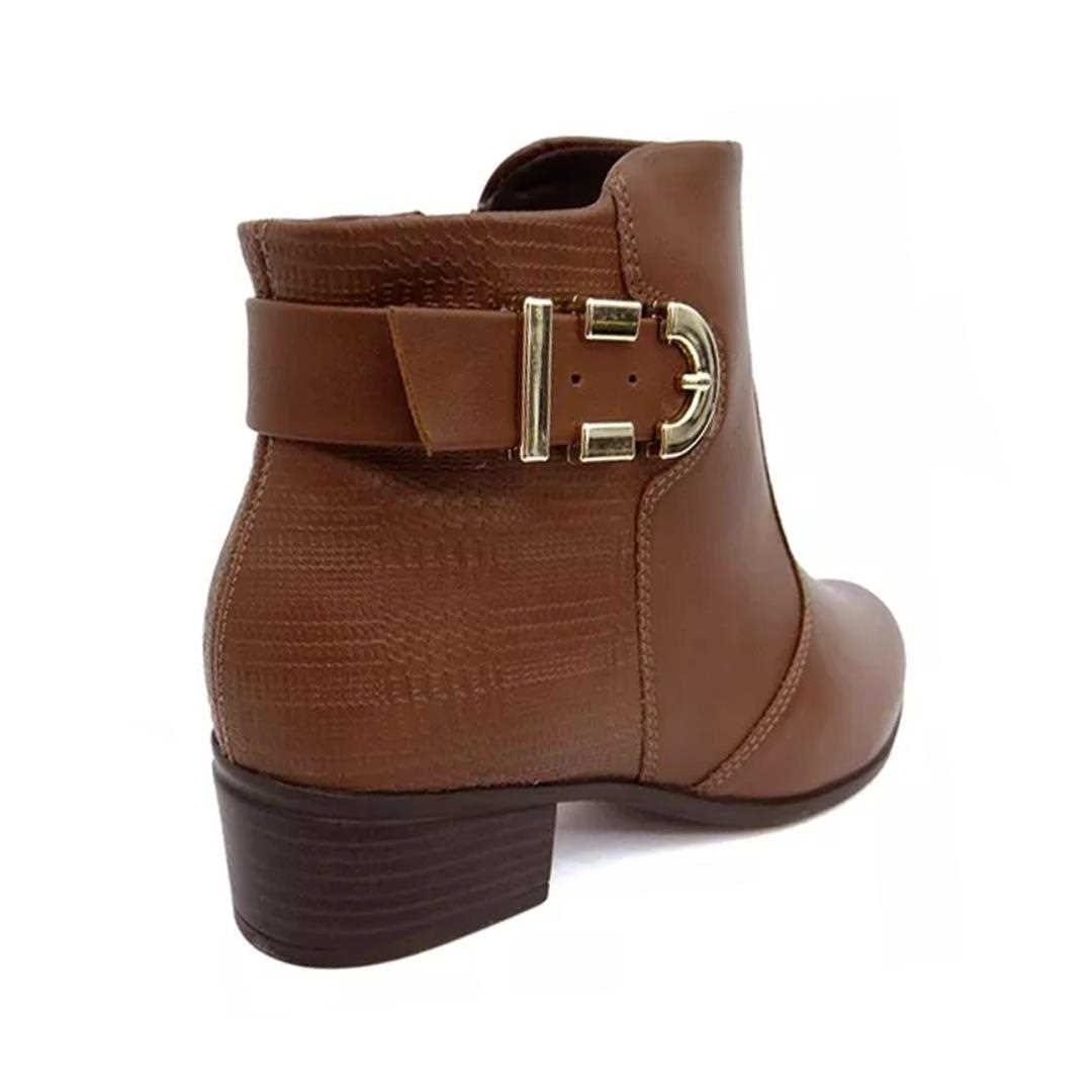 Bota Comfortflex Cano Baixo 23-86301 Marrom Cafe Bota Comfortflex Cano Baixo 23-86301 Marrom Cafe