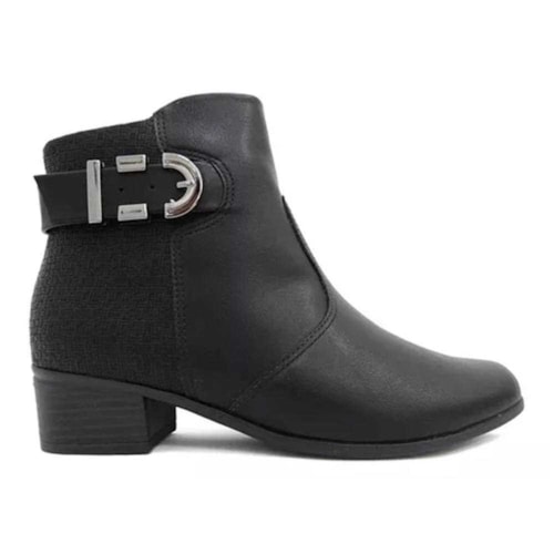 Detalhe - Bota Comfortflex Cano Baixo 23-86301 Preto