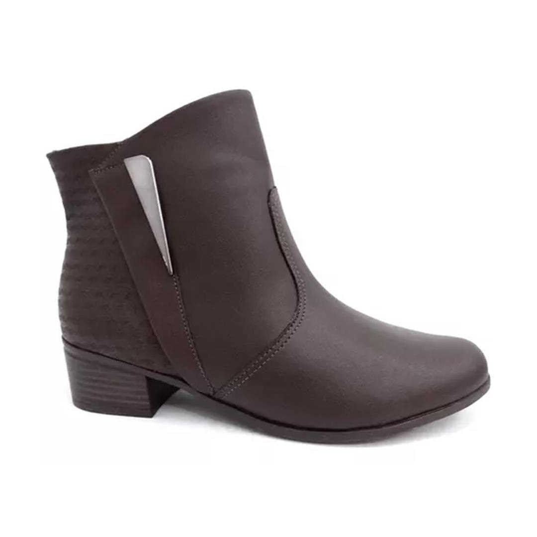 Bota Comfortflex Cano Baixo 23-86302 Marrom Cafe Bota Comfortflex Cano Baixo 23-86302 Marrom Cafe