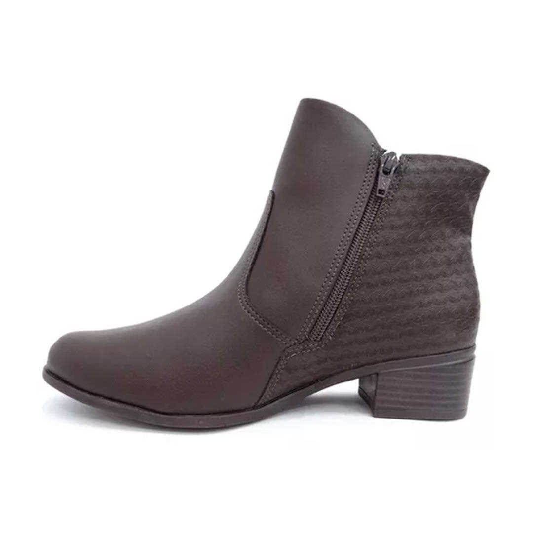 Bota Comfortflex Cano Baixo 23-86302 Marrom Cafe