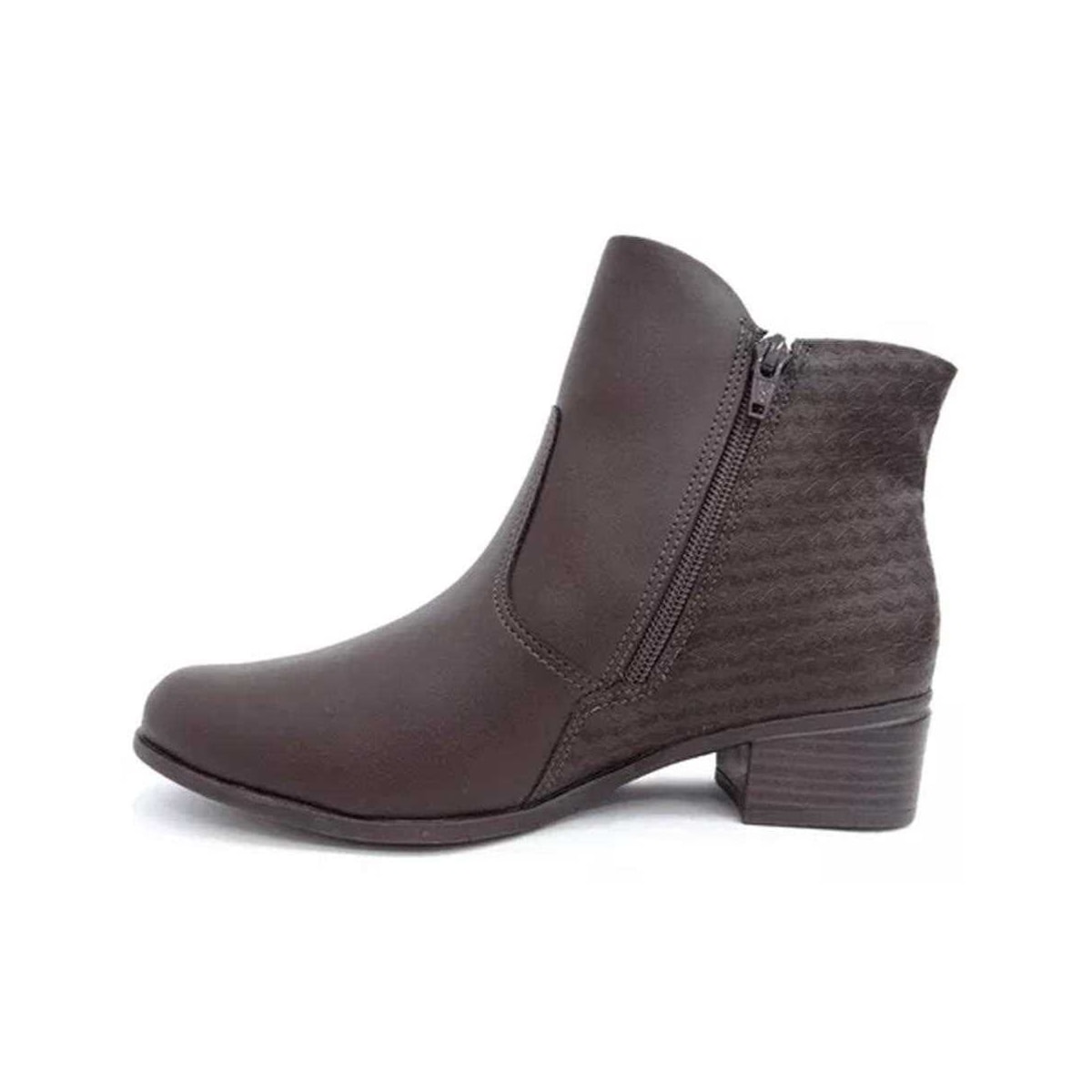 Bota Comfortflex Cano Baixo 23-86302 Marrom Cafe Bota Comfortflex Cano Baixo 23-86302 Marrom Cafe