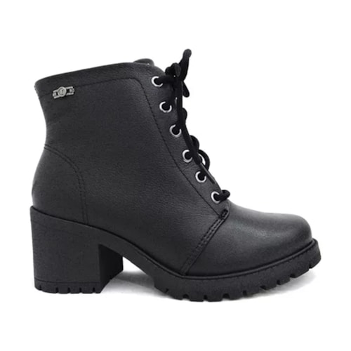 Bota Comfortflex Coturno Feminino 22-77301-2 Preto