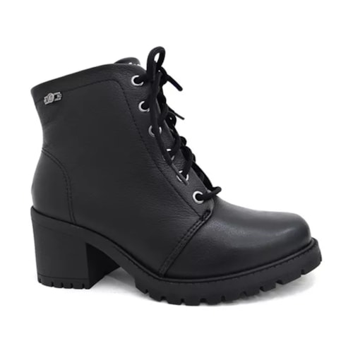 Bota Comfortflex Coturno Feminino 22-77301-2 Preto