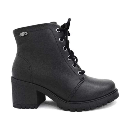 Detalhe - Bota Comfortflex Coturno Feminino 22-77301-2 Preto