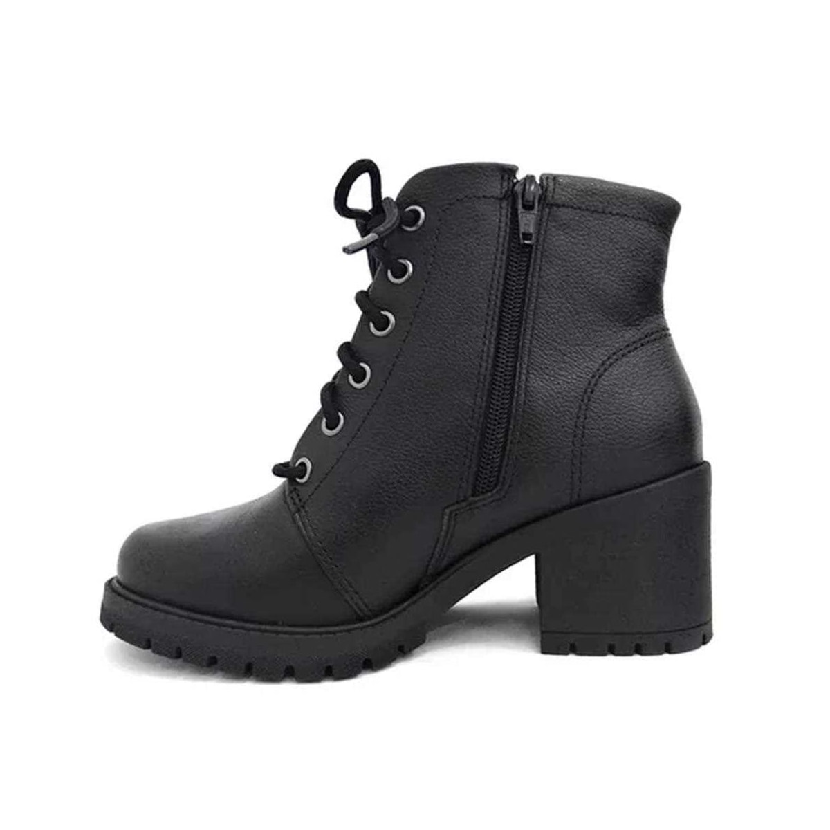 Bota Comfortflex Coturno Feminino 22-77301-2 Preto
