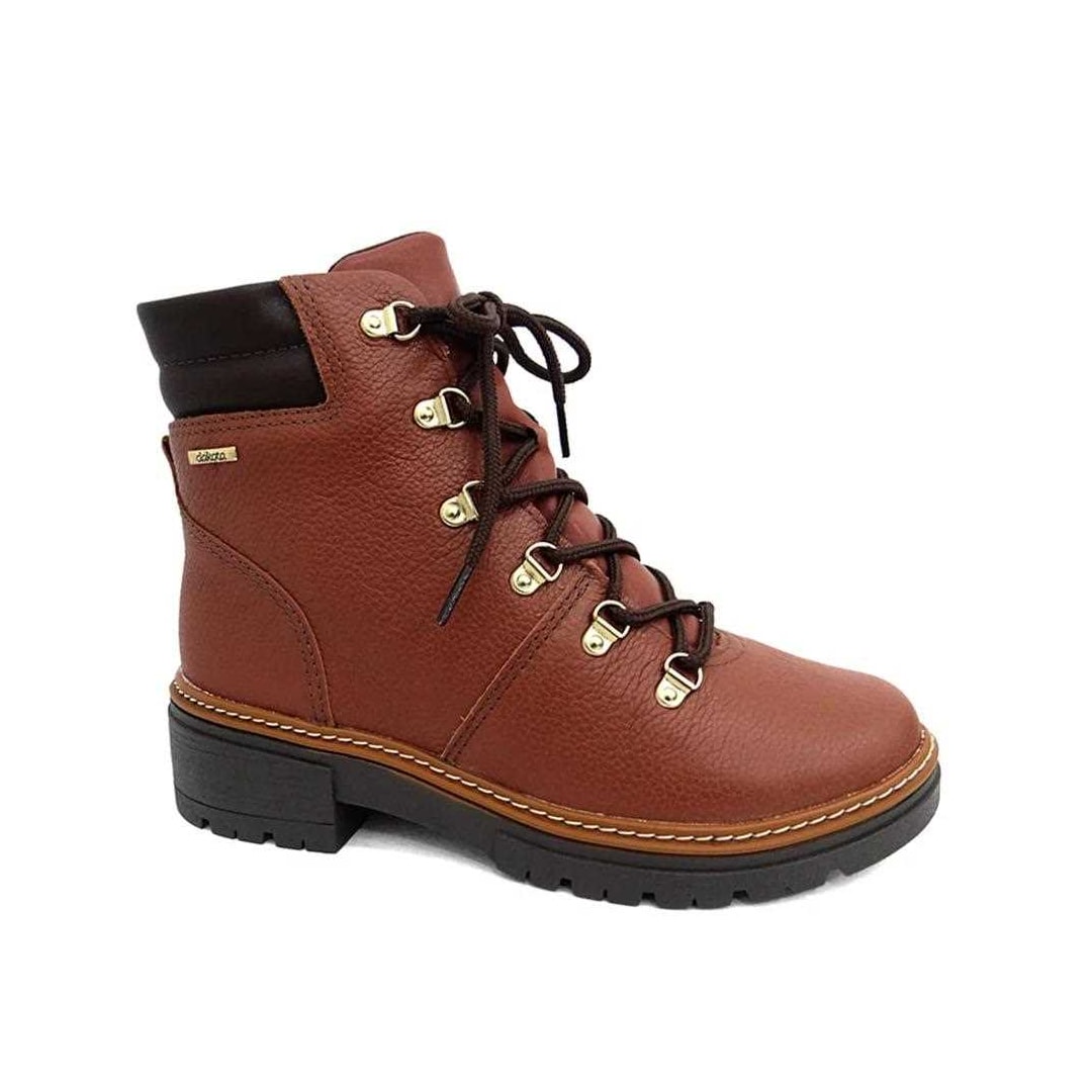 Bota Coturno Dakota De Couro Feminino G5922 Conhaque