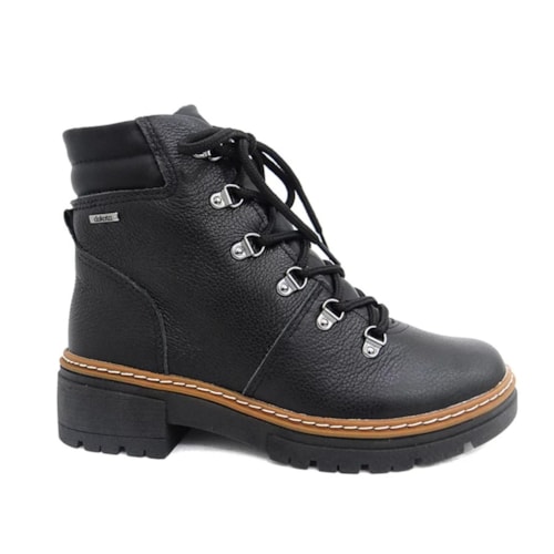 Bota Coturno Dakota De Couro Feminino G5922 Preto