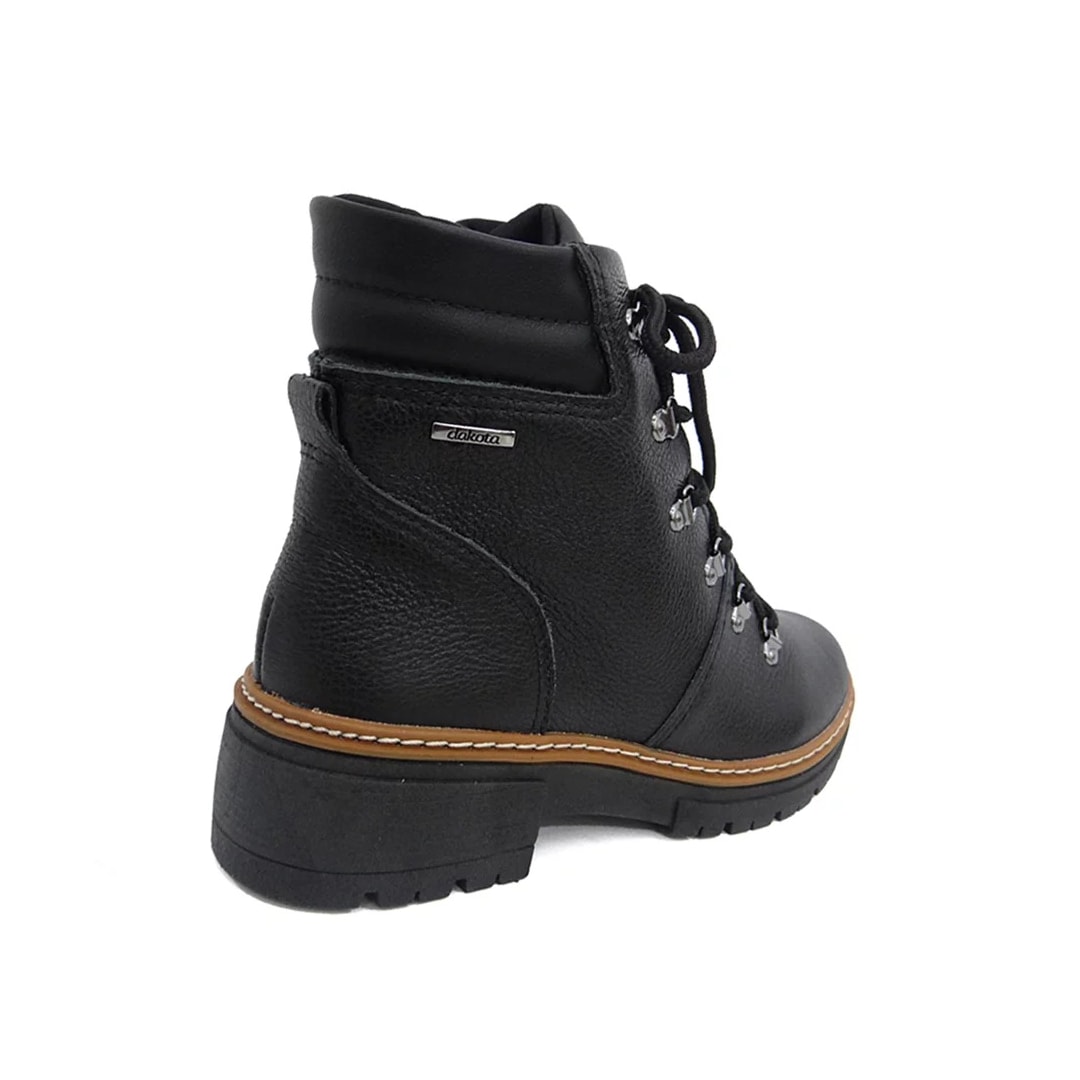 Bota Coturno Dakota De Couro Feminino G5922 Preto