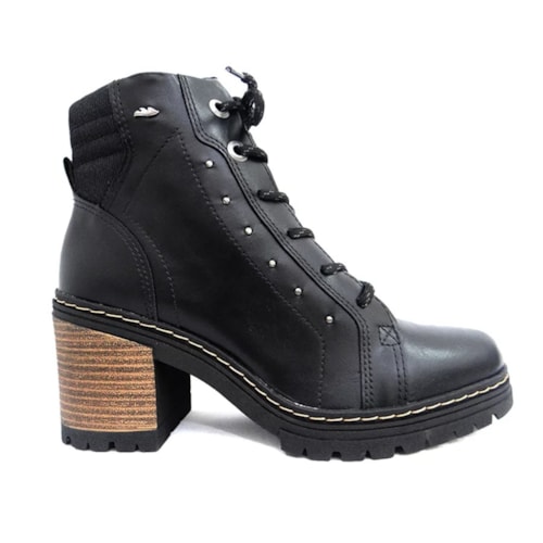 Detalhe - Bota Coturno Dakota Salto Bloco Feminino G8005 Preto