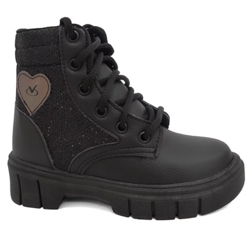 Bota Coturno Via Vip Infantil Vv5600 Preto