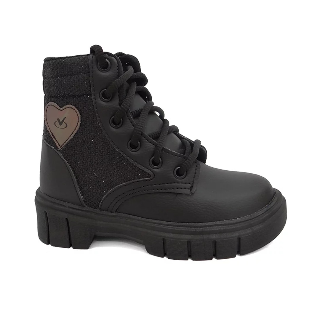 Bota Coturno Via Vip Infantil Vv5600 Preto
