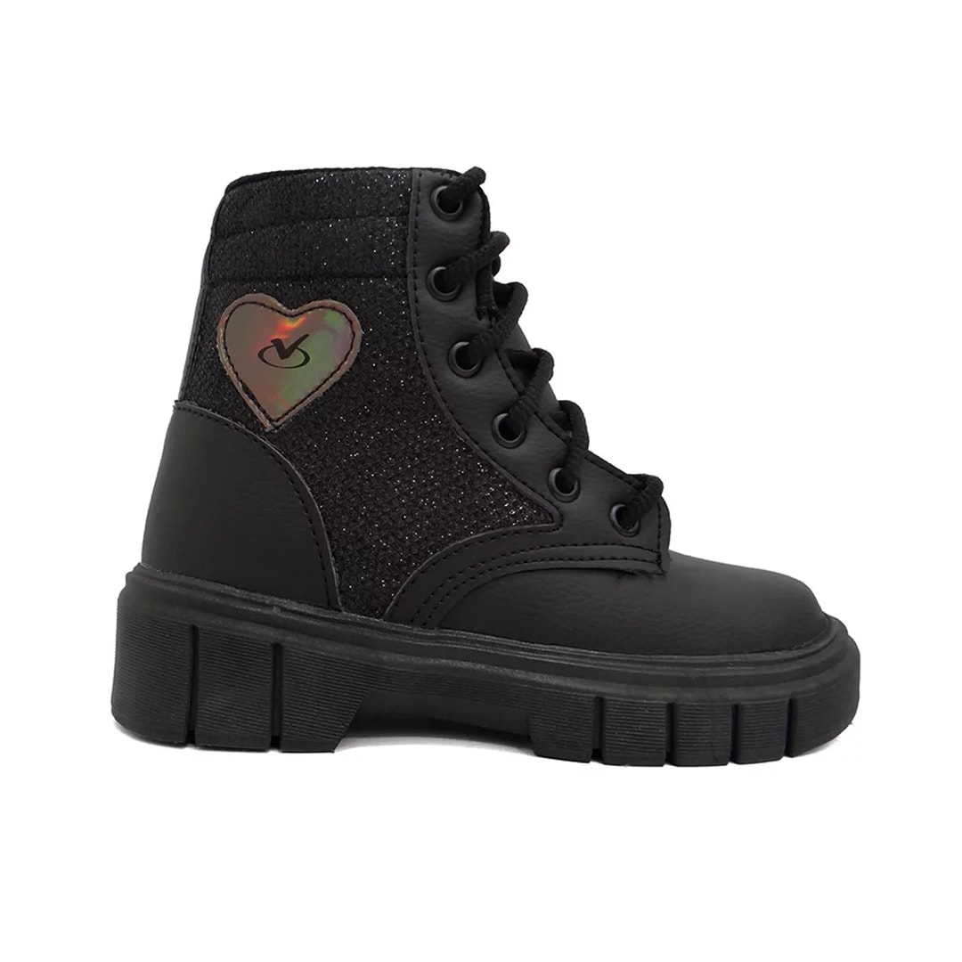 Bota Coturno Via Vip Infantil Vv5600 Preto