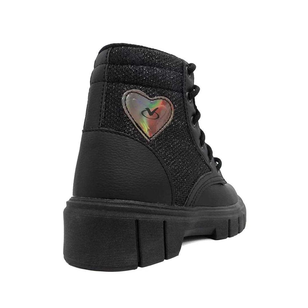 Bota Coturno Via Vip Infantil Vv5600 Preto