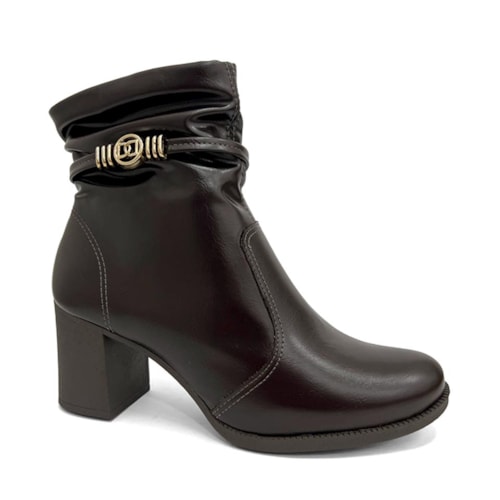 Bota Dakota Cano Curto Salto Bloco D2195 Ristretto