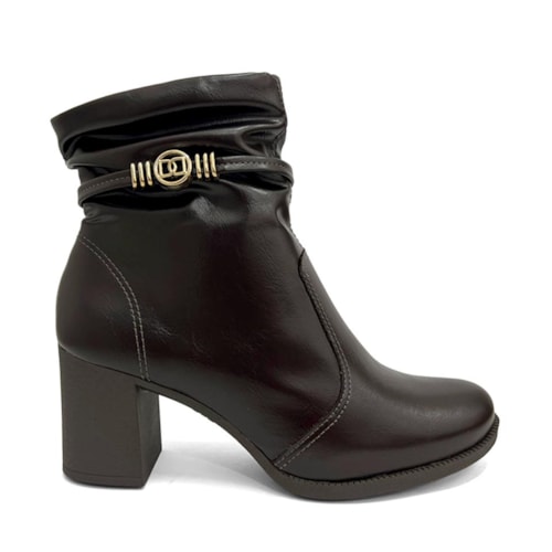Detalhe - Bota Dakota Cano Curto Salto Bloco D2195 Ristretto