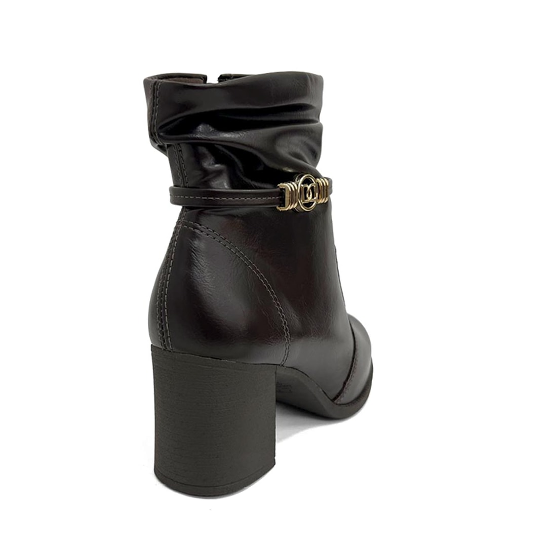 Bota Dakota Cano Curto Salto Bloco D2195 Ristretto