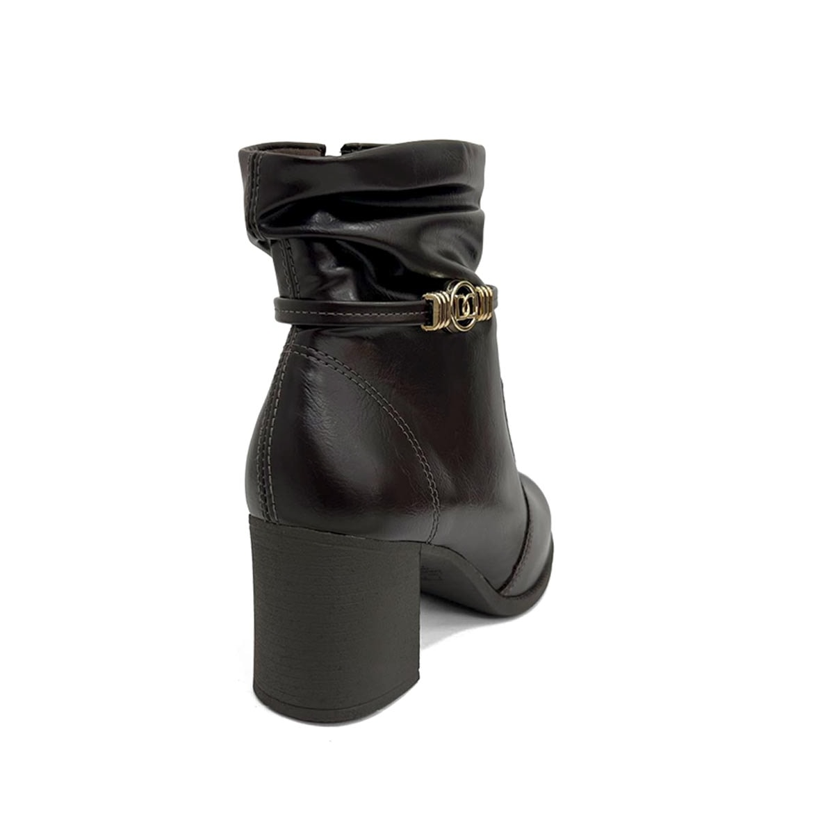 Bota Dakota Cano Curto Salto Bloco D2195 Ristretto