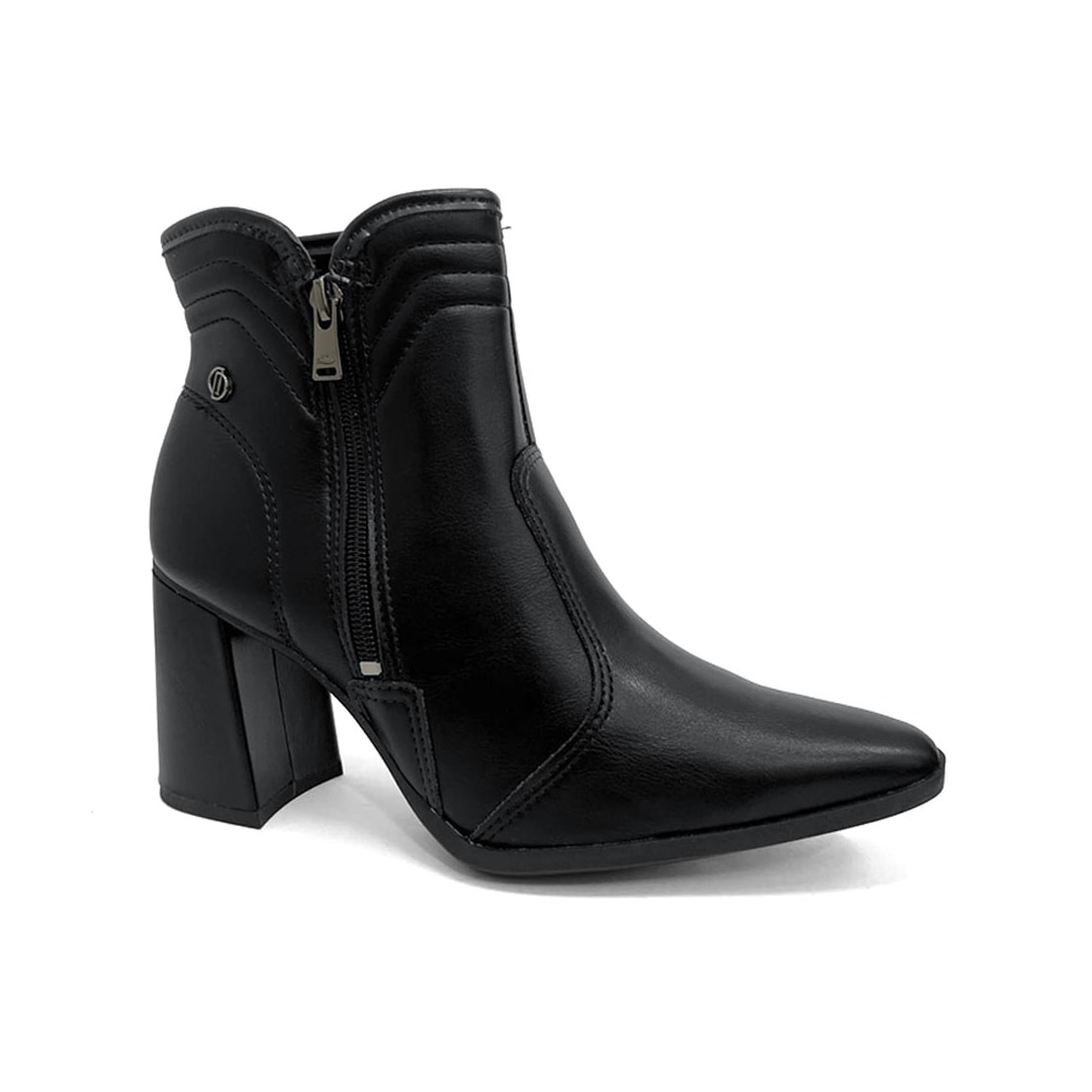 Bota Dakota Cano Curto Salto Bloco D2395 Preto