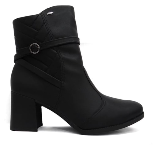 Detalhe - Bota Dakota Cano Curto Salto Bloco G9612 Preto