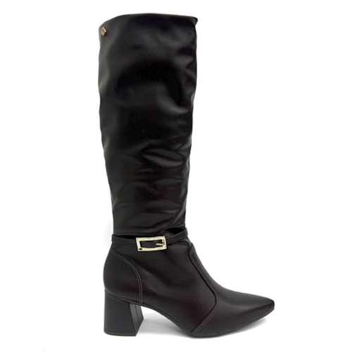 Detalhe - Bota Dakota Cano Longo Salto Bloco D2752 Ristretto