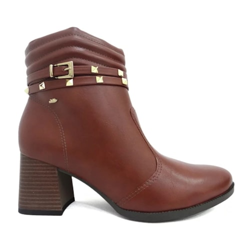 Detalhe - Bota Dakota Salto Bloco Feminino G5771 Conhaque