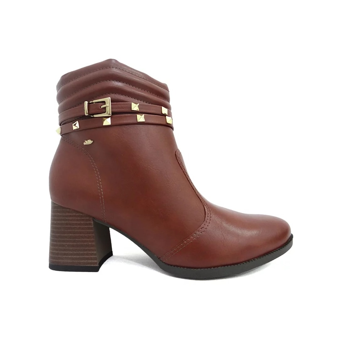 Bota Dakota Salto Bloco Feminino G5771 Conhaque