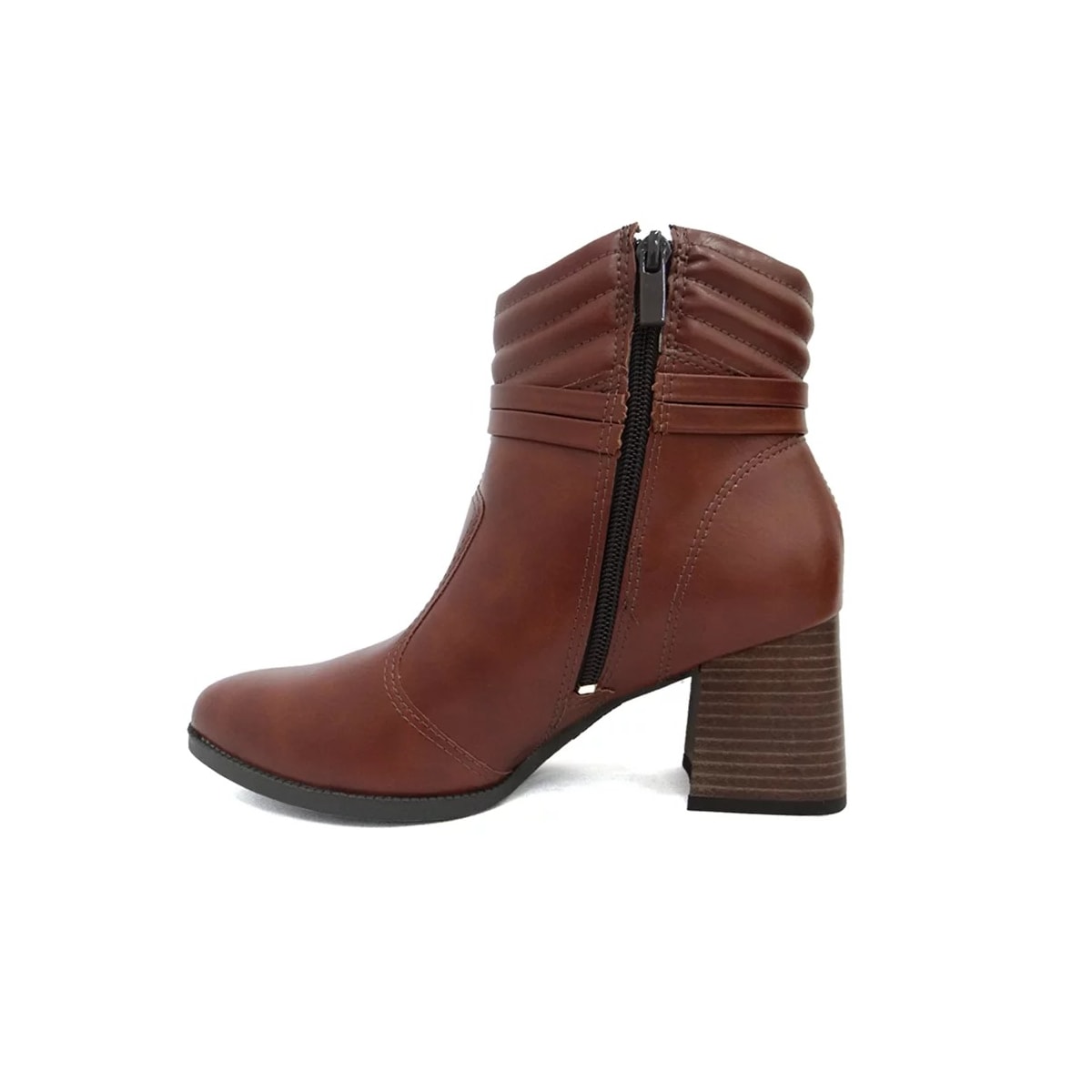 Bota Dakota Salto Bloco Feminino G5771 Conhaque Bota Dakota Salto Bloco Feminino G5771 Conhaque