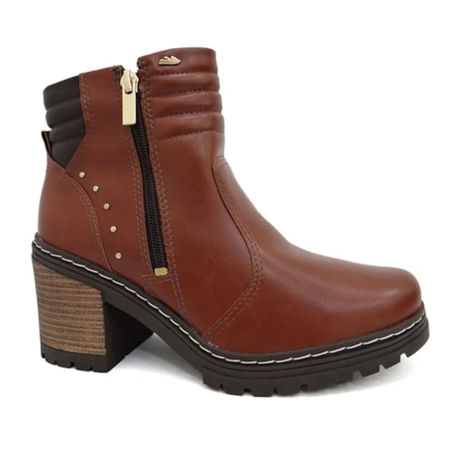 Bota Dakota Salto Bloco Feminino G8001 Conhaque