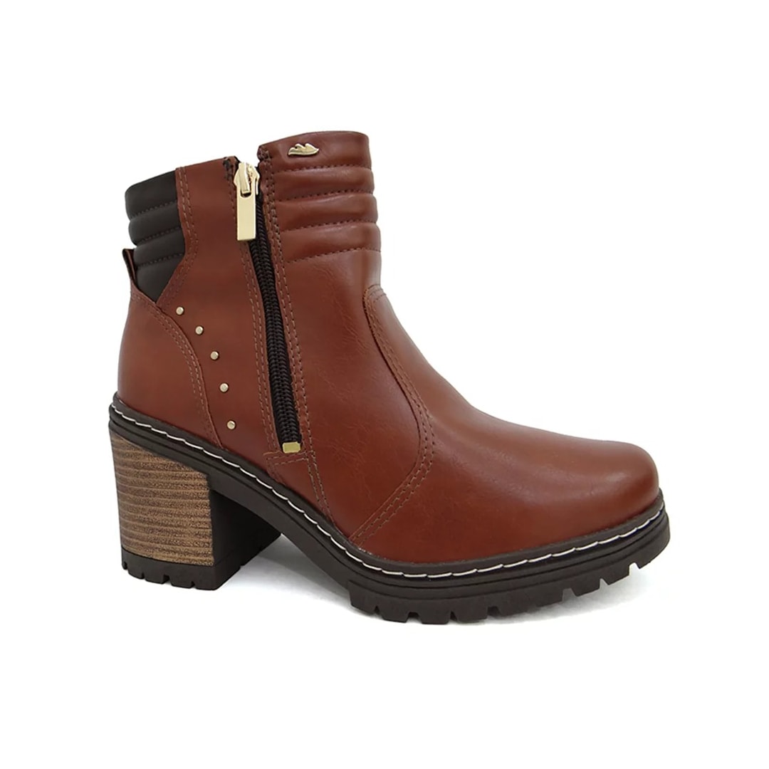 Bota Dakota Salto Bloco Feminino G8001 Conhaque