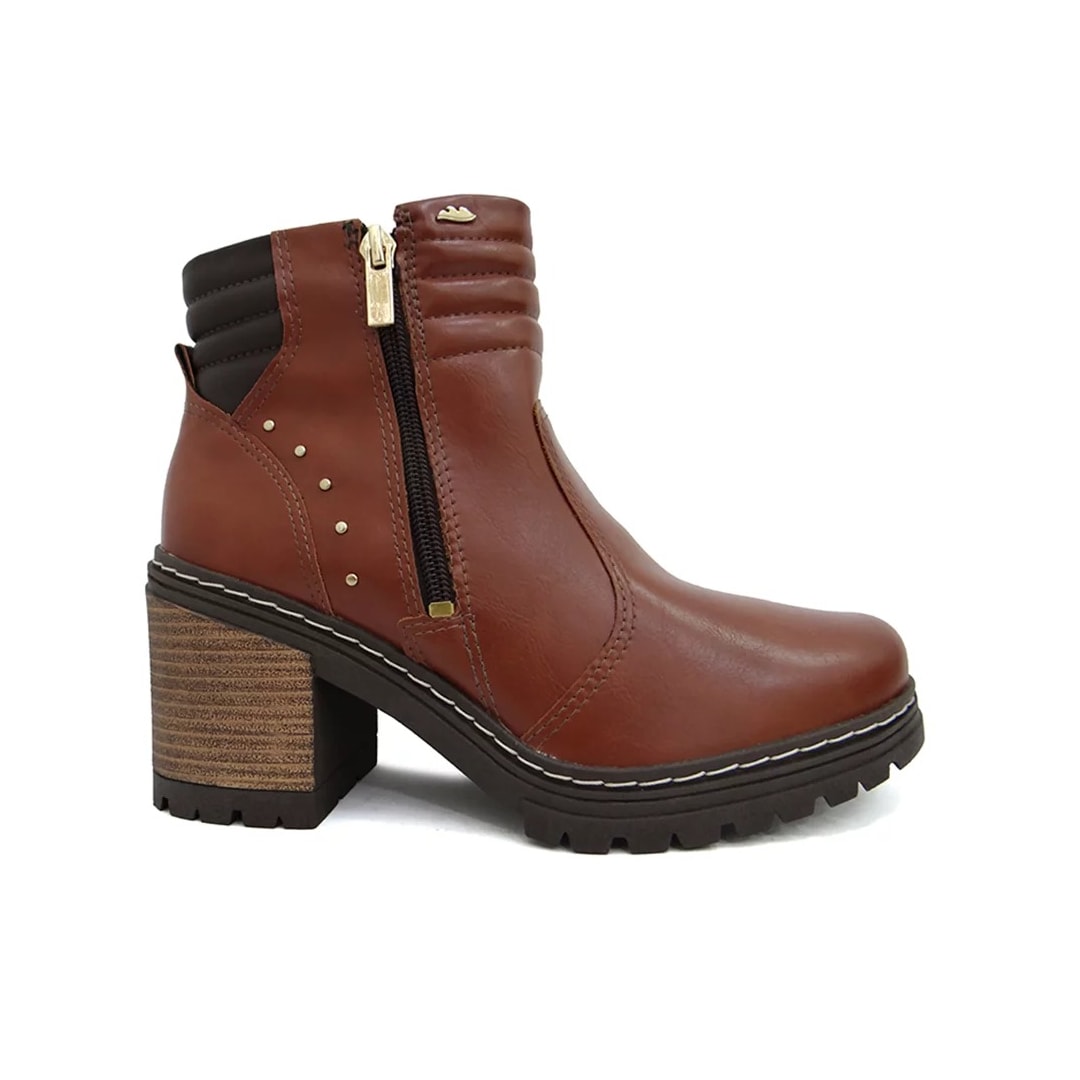 Bota Dakota Salto Bloco Feminino G8001 Conhaque