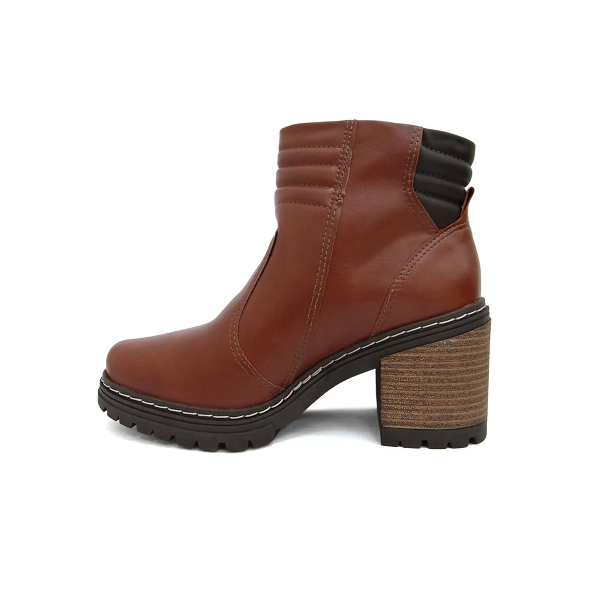 Bota Dakota Salto Bloco Feminino G8001 Conhaque