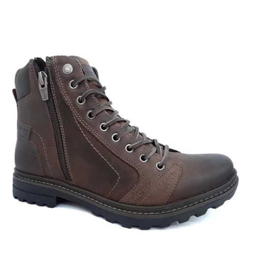 Bota Freeway  Coturno de Couro Masculina Absolut Chocolate