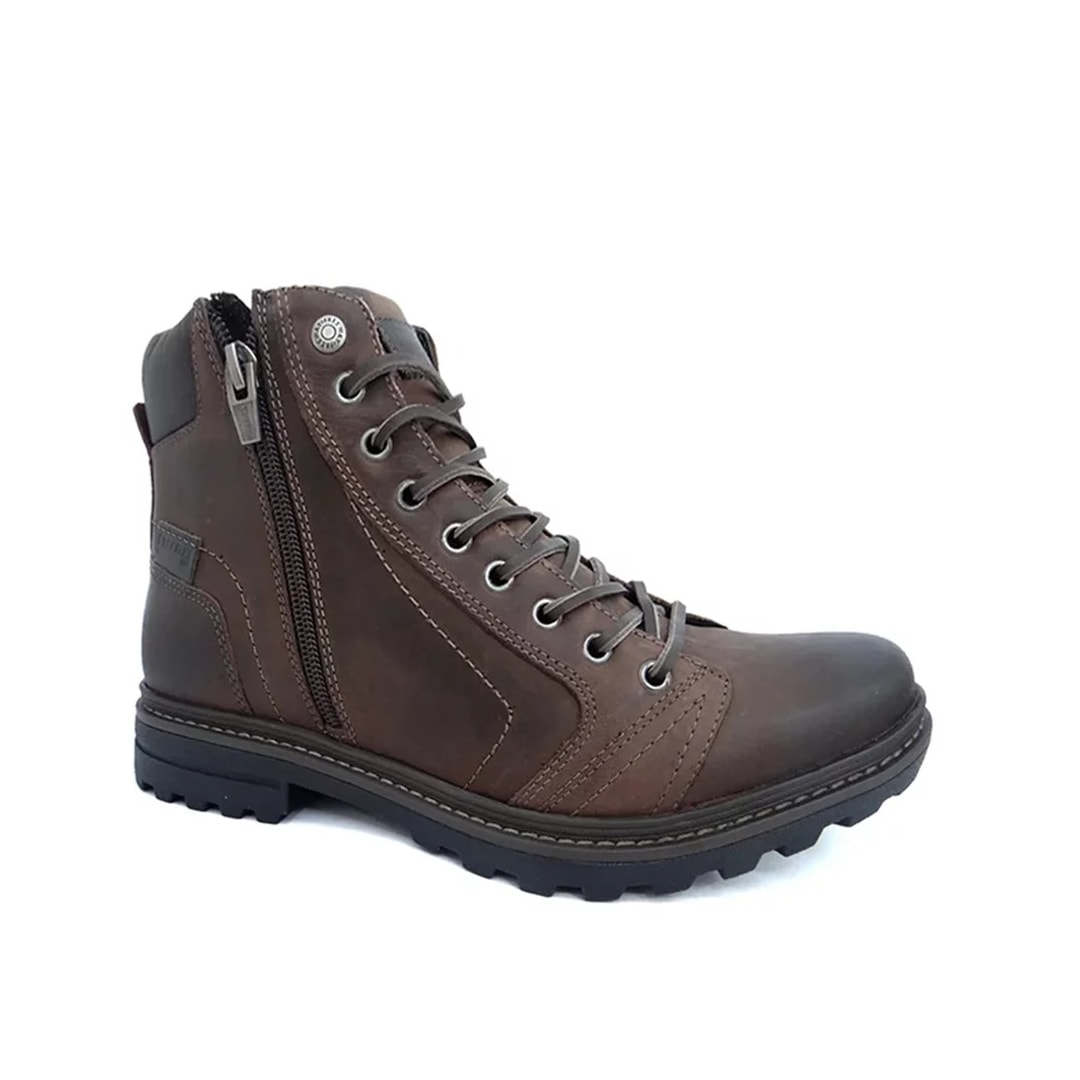 Bota Freeway  Coturno de Couro Masculina Absolut Chocolate