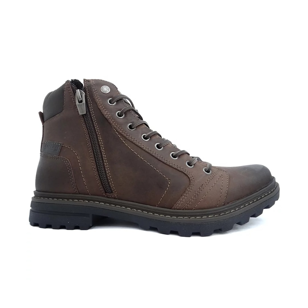 Bota Freeway  Coturno de Couro Masculina Absolut Chocolate
