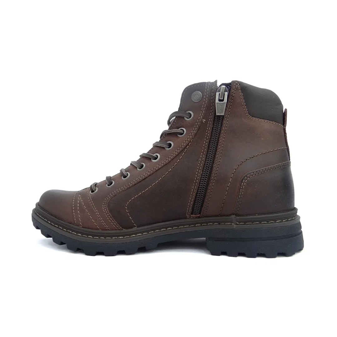Bota Freeway  Coturno de Couro Masculina Absolut Chocolate