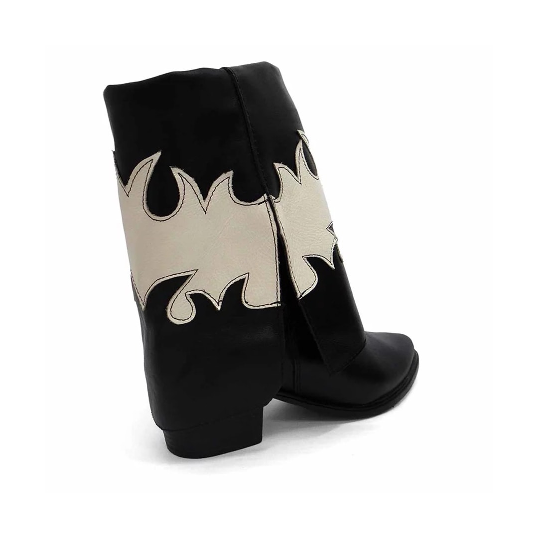 Bota Gata Mania Couro Western C2003 Preto/Off White Bota Gata Mania Couro Western C2003 Preto/Off White