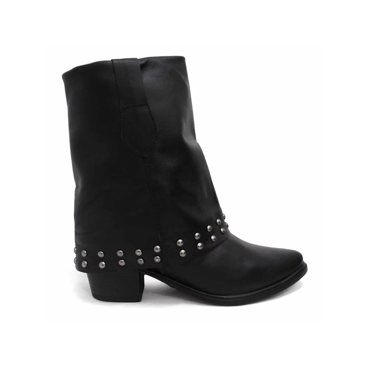 Bota Gata Mania Couro Western C2004 Preto/Grafite Bota Gata Mania Couro Western C2004 Preto/Grafite