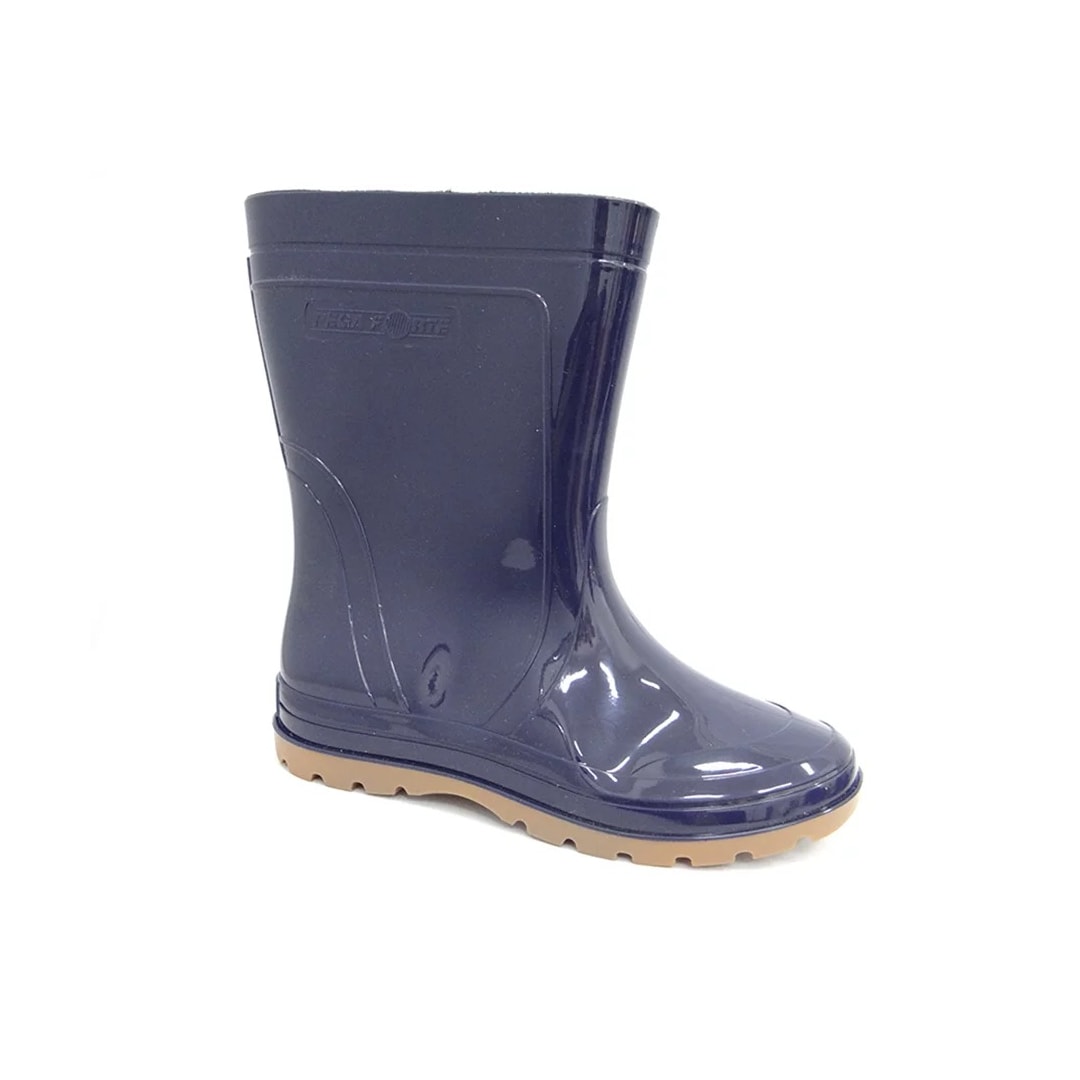 Bota Grendene Borracha Feminino Pega Forte 00345 Azul/Castor