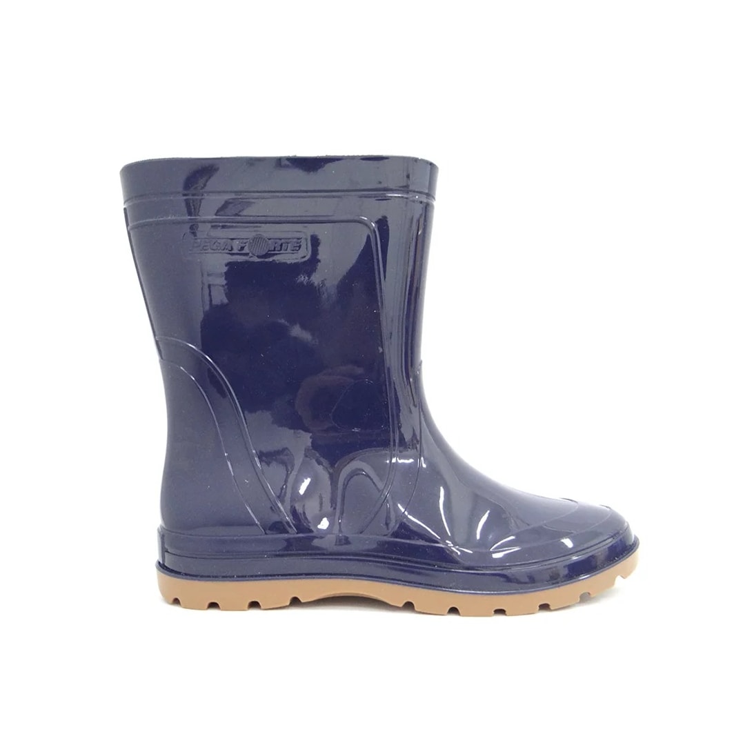 Bota Grendene Borracha Feminino Pega Forte 00345 Azul/Castor Bota Grendene Borracha Feminino Pega Forte 00345 Azul/Castor