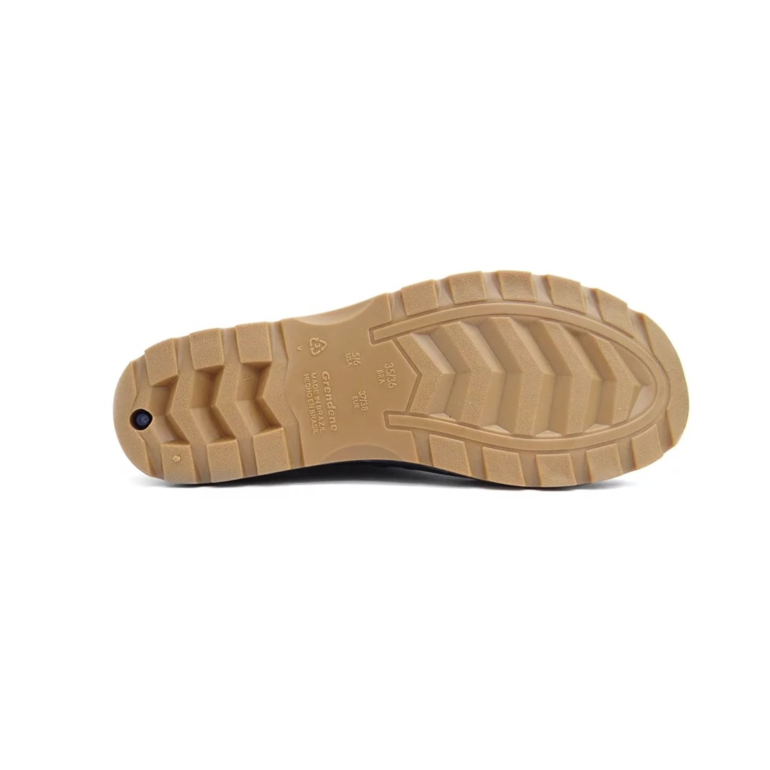 Bota Grendene Borracha Feminino Pega Forte 00345 Azul/Castor