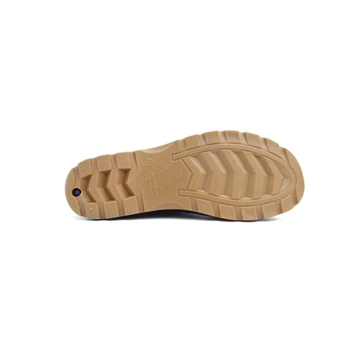 Bota Grendene Borracha Feminino Pega Forte 00345 Azul/Castor