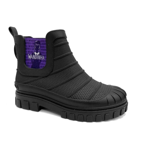 Bota Grendene Infantil Wandinha Collection 23043 Preto