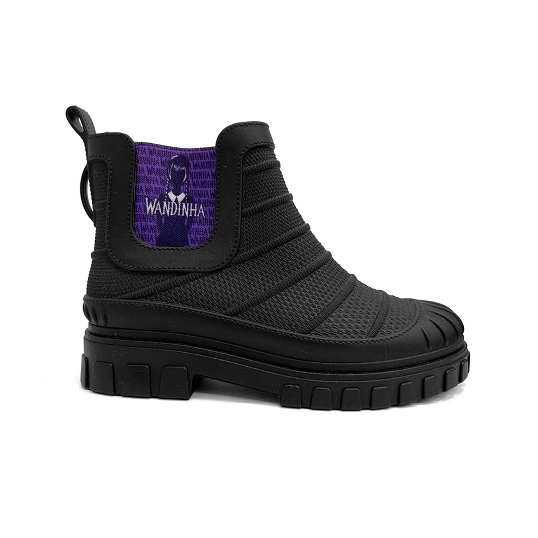 Bota Grendene Infantil Wandinha Collection 23043 Preto Bota Grendene Infantil Wandinha Collection 23043 Preto