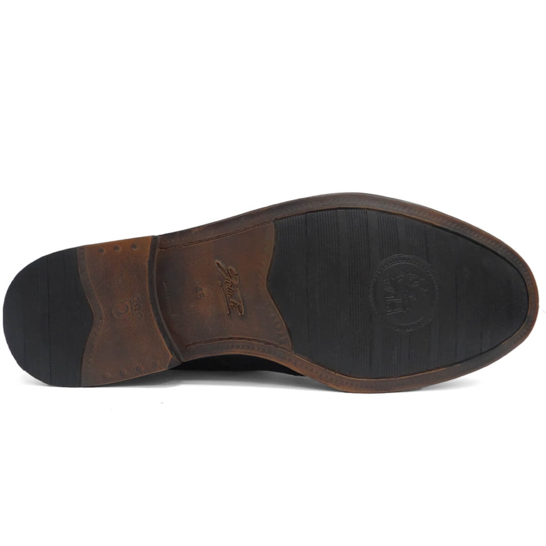 Bota Jota Pe De Couro Conforto 020  Preto