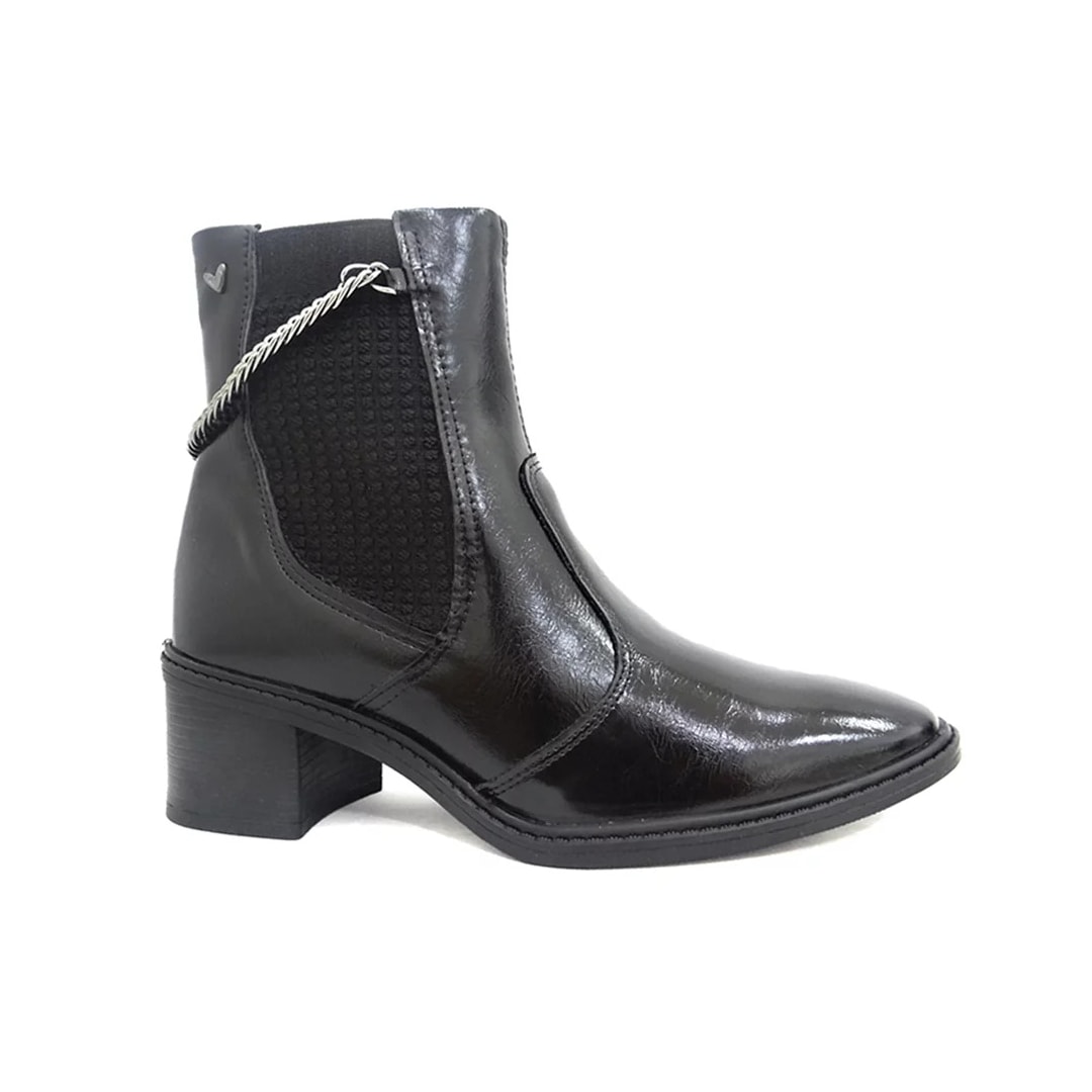 Bota Mississipi Cano Curto Feminina Preto Verniz Bota Mississipi Cano Curto Feminina Preto Verniz