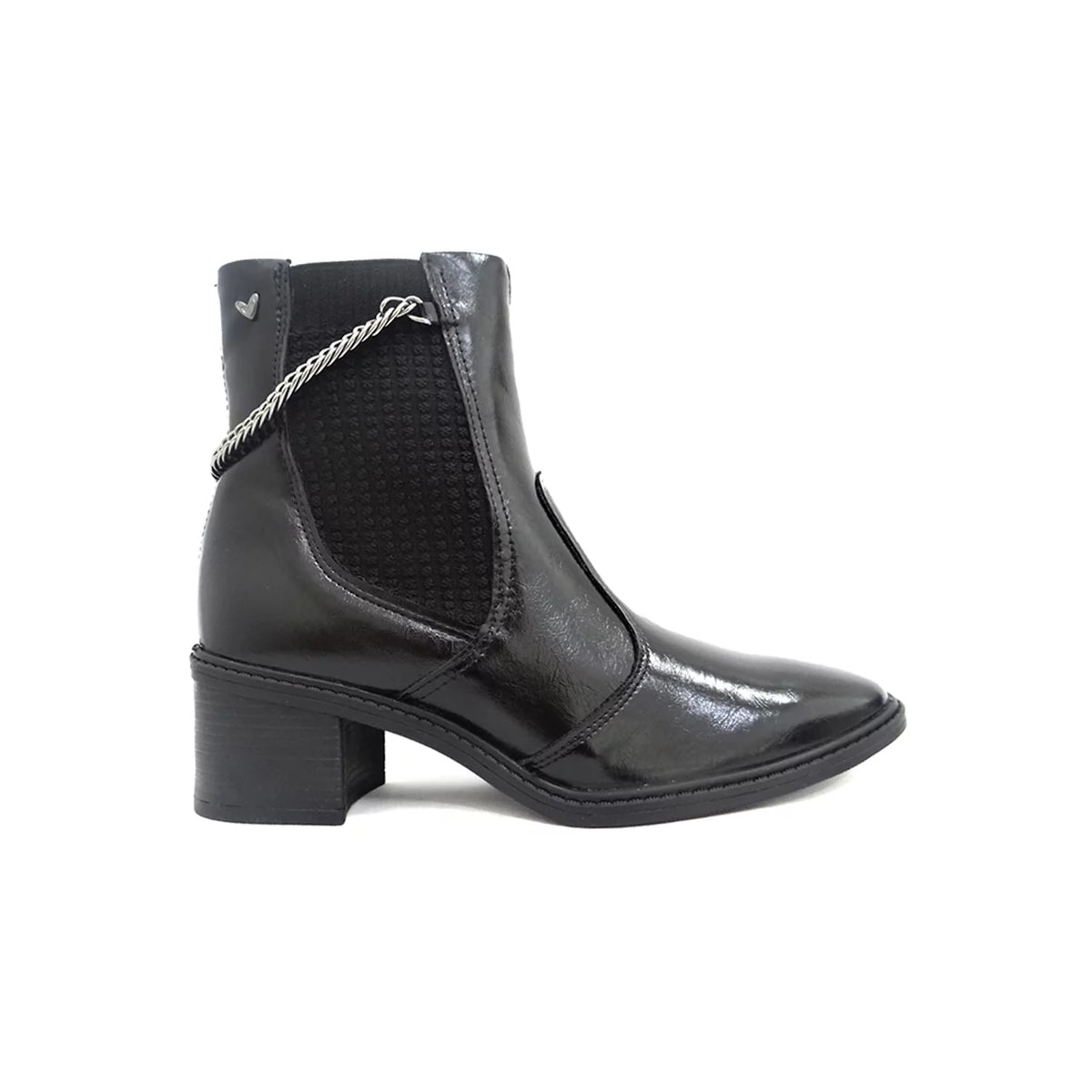 Bota Mississipi Cano Curto Feminina Preto Verniz Bota Mississipi Cano Curto Feminina Preto Verniz