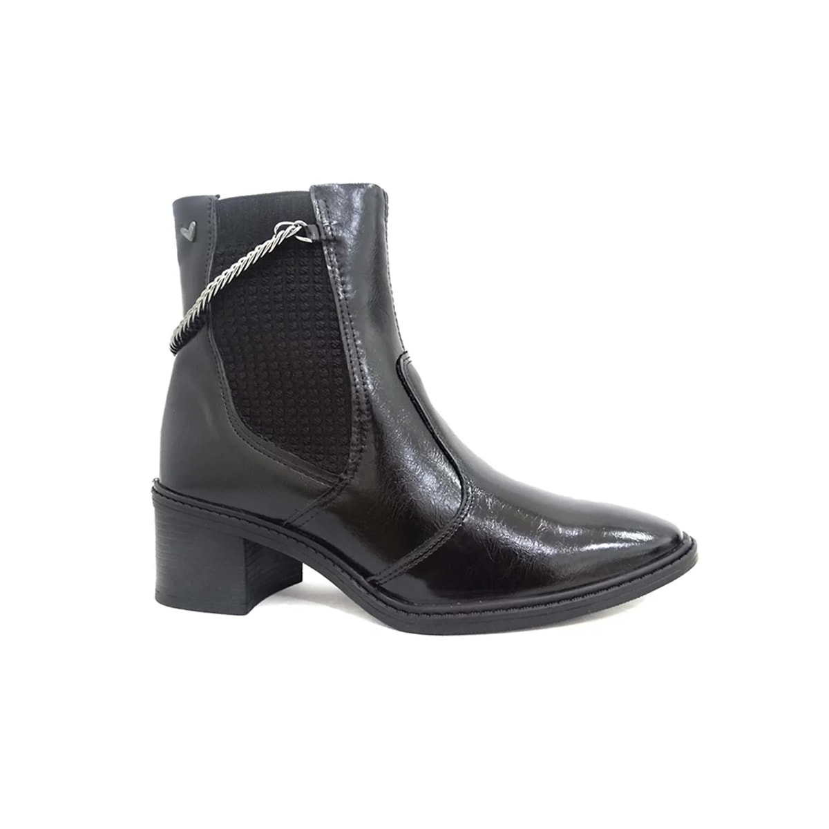 Bota Mississipi Cano Curto Feminina Preto Verniz Bota Mississipi Cano Curto Feminina Preto Verniz