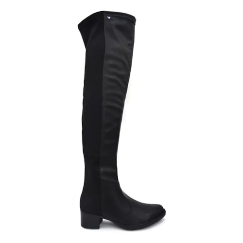 Detalhe - Bota Mississipi Over The Knee Cano Alto Q8543 Preto