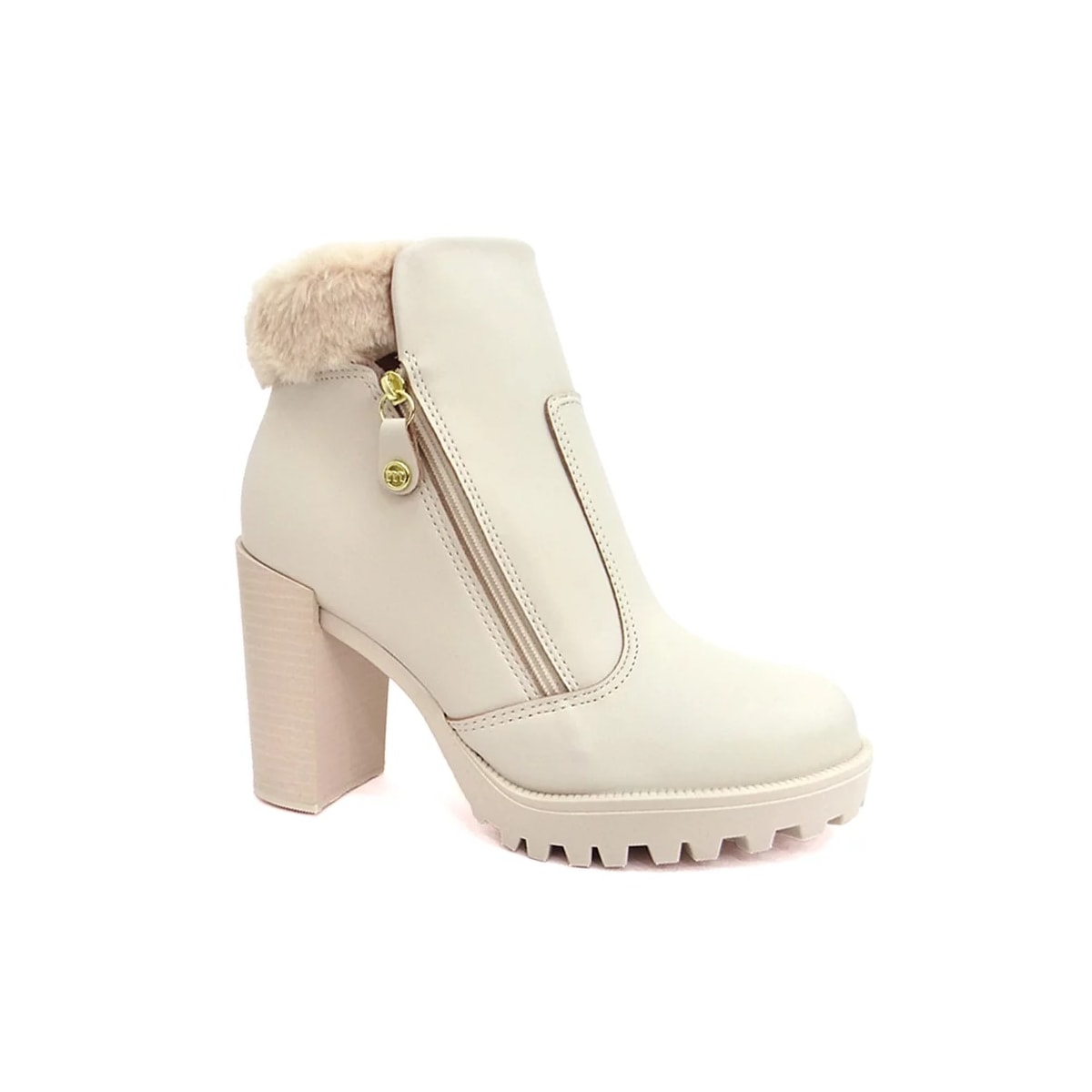 Bota Moleca Salto Alto Feminino 5325.121 Branco Off Bota Moleca Salto Alto Feminino 5325.121 Branco Off